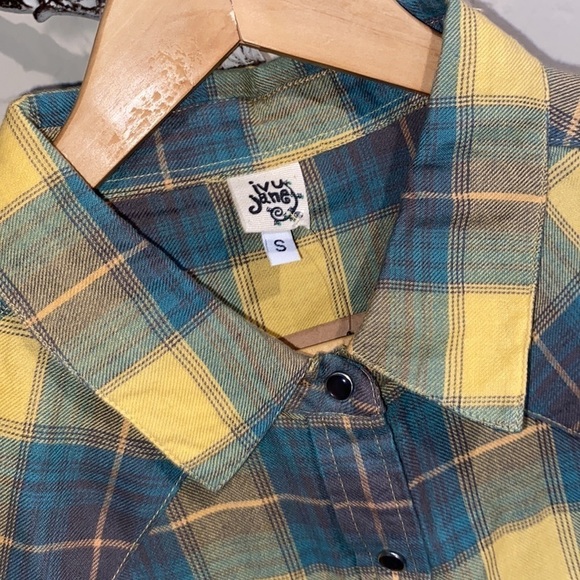 Ivy Jane flannel shirt snap button down soft NEW small oversized long sleeve NWT - Picture 4 of 9
